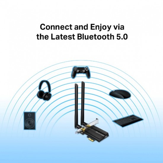 Sieťová karta TP-Link Archer TX50E WiFi 6, Bluetooth, 574Mbps 2,4GHz/ 2402Mbps 5GHz, PCI-e