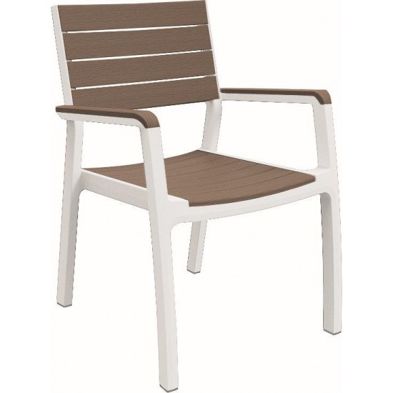 Záhradné kreslo Keter Harmony biele / cappuccino