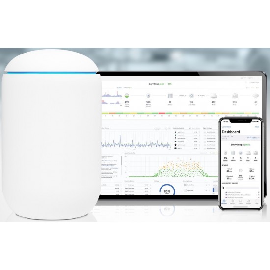 WiFi router Ubiquiti Networks UniFi Dream Machine 5x GLan, unifi Controller, Gateway, 2,4/5GHz WiFi router Ubiquiti Networks UniFi Dream Machine 5x GLan, unifi Controller, Gateway, 2,4/5GHz