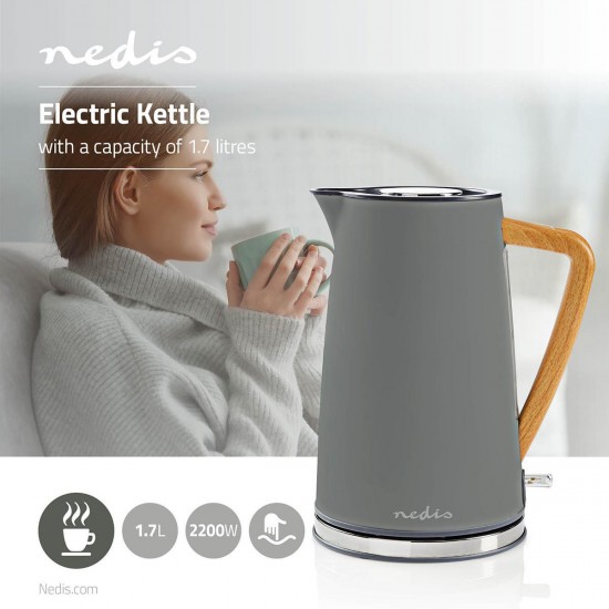 Rýchlovarná kanvica Nedis KAWK510EGY Soft-Touch, šedá Rýchlovarná kanvica Nedis KAWK510EGY Soft-Touch, šedá