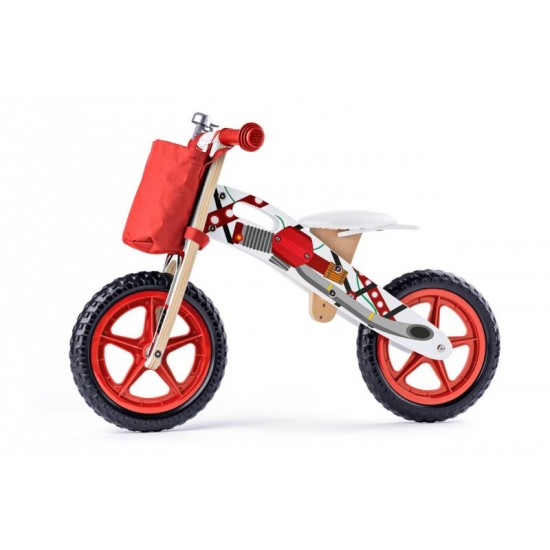 Odrážadlo Woody motorka, červená