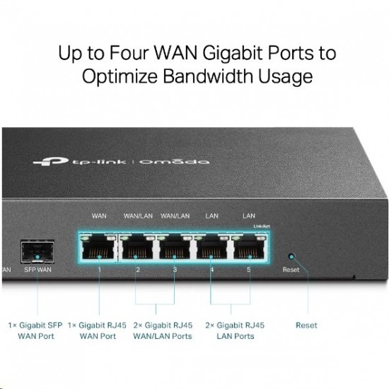 Router TP-Link TL-ER7206 SafeStream VPN 1x GWAN + 2x GWAN/LAN + 1x GWAN SFP, Omáda SDN Router TP-Link TL-ER7206 SafeStream VPN 1x GWAN + 2x GWAN/LAN + 1x GWAN SFP, Omáda SDN