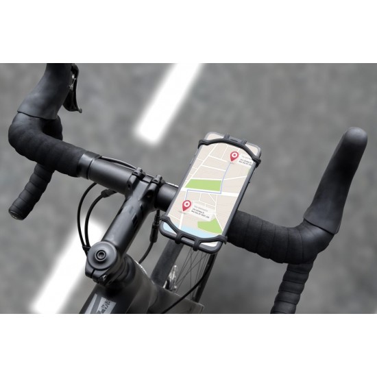Držiak FIXED Bikee na bicykel, silikónový čierny Držiak FIXED Bikee na bicykel, silikónový čierny