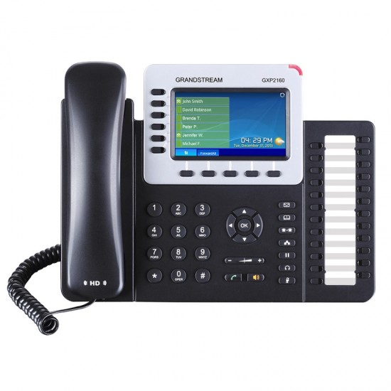 Telefón Grandstream GXP-2160 VoIP telefon - 6x SIP účet, HD audio, 2x LAN 10/100/1000 port, PoE, konference, BT Telefón Grandstream GXP-2160 VoIP telefon - 6x SIP účet, HD audio, 2x LAN 10/100/1000 port, PoE, konference, BT