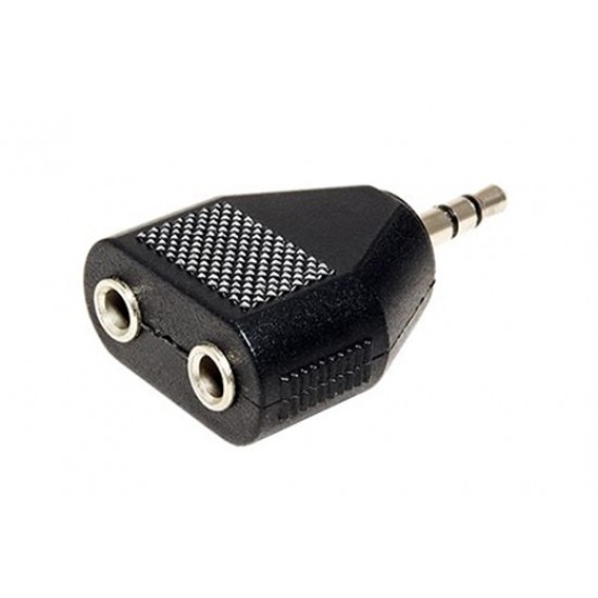 Redukcia jack3,5 M - 2x jack3,5 F