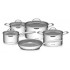 Sada riadu G21 Gourmet Miracle s cedidlom, 9 dielov, nerez / greblon