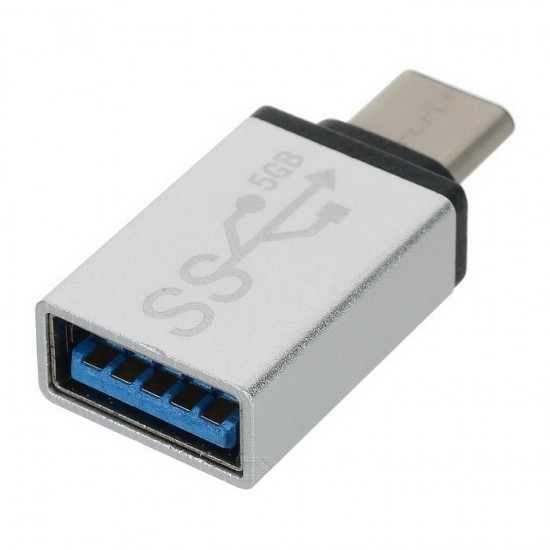 Redukcia USB 3.1 konektor C/male - USB 3.0 A/female, stříbrný, OTG Redukcia USB 3.1 konektor C/male - USB 3.0 A/female, stříbrný, OTG