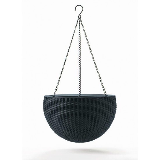 Kvetináč Keter Hanging Sphere grafitový