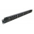 Patch panel POE UTP cat.5e 16p 1U Black (provedení 19" rack)
