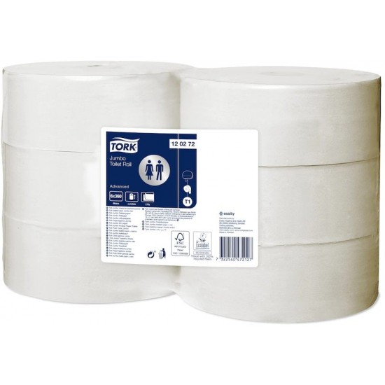 Toaletný papier  Tork Advanced T1 v Jumbo v roli, 2 vrstvy, 6ks