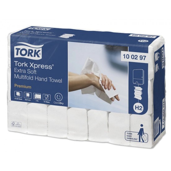 Uteráky  Tork Premium Extra Soft Xpress H2 papírové skládané Multifold, bílé, 21x100ks